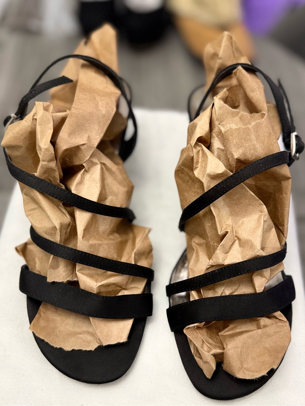 Size 9M Massimo Classic Black Strappy Women's Sandals - Picture 5 of 6